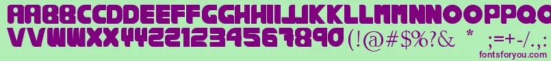 Шрифт RankhausSuper – фиолетовые шрифты на зелёном фоне