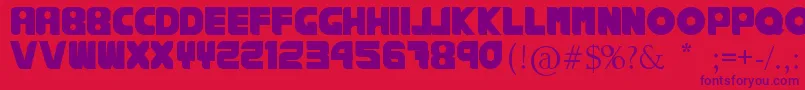 Шрифт RankhausSuper – фиолетовые шрифты на красном фоне