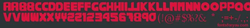RankhausSuper Font – Red Fonts on Black Background