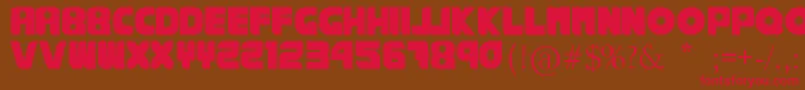 RankhausSuper Font – Red Fonts on Brown Background