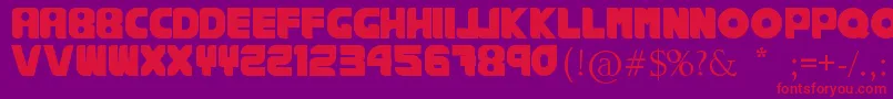 RankhausSuper Font – Red Fonts on Purple Background