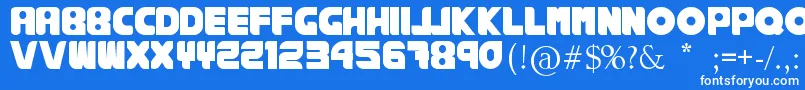 Шрифт RankhausSuper – белые шрифты на синем фоне