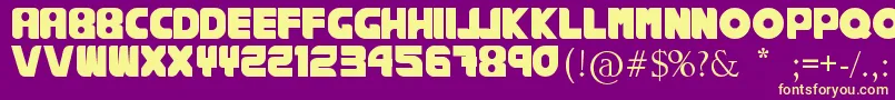 Шрифт RankhausSuper – жёлтые шрифты на фиолетовом фоне