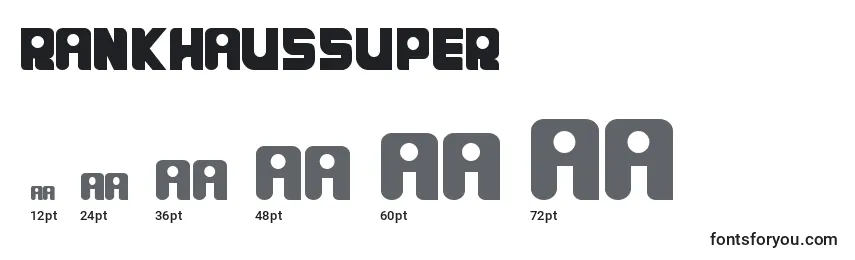 Размеры шрифта RankhausSuper