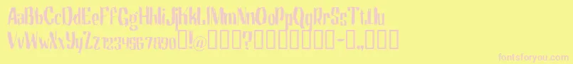 MotrheadGrotesk Font – Pink Fonts on Yellow Background