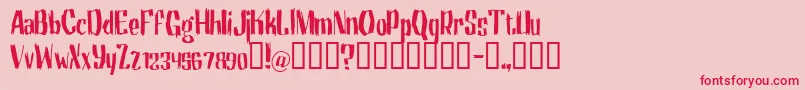 MotrheadGrotesk-Schriftart – Rote Schriften auf rosa Hintergrund