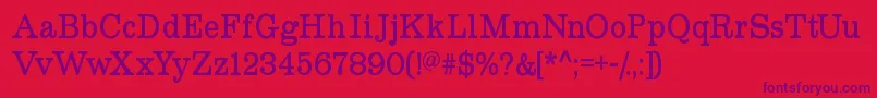 Roundslabserif Font – Purple Fonts on Red Background