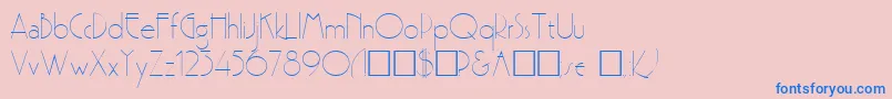 Premi Font – Blue Fonts on Pink Background