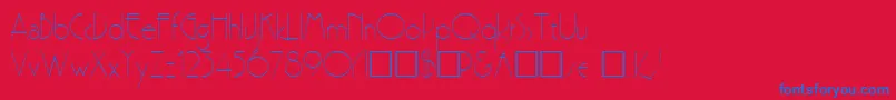 Premi Font – Blue Fonts on Red Background