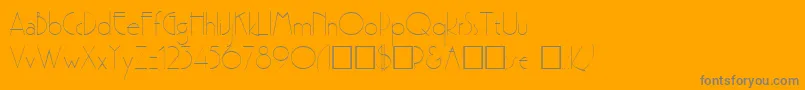 Premi Font – Gray Fonts on Orange Background