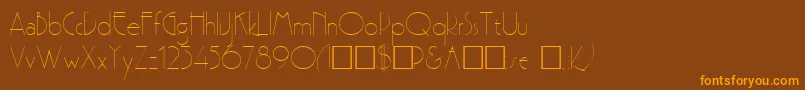 Premi Font – Orange Fonts on Brown Background