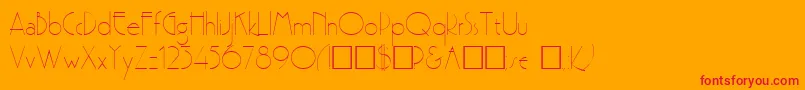 Premi Font – Red Fonts on Orange Background