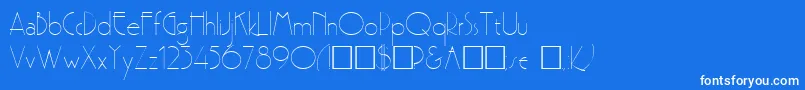 Premi Font – White Fonts on Blue Background