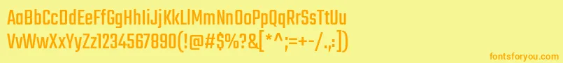 TekoRegular Font – Orange Fonts on Yellow Background