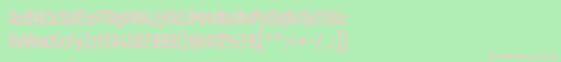 TekoRegular Font – Pink Fonts on Green Background