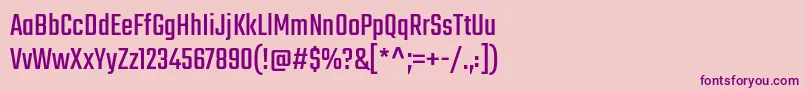 TekoRegular Font – Purple Fonts on Pink Background