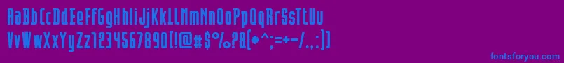 Opeln2001-fontti – siniset fontit violetilla taustalla