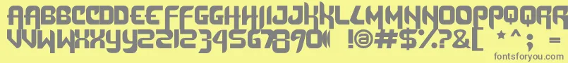 DafunkFree Font – Gray Fonts on Yellow Background