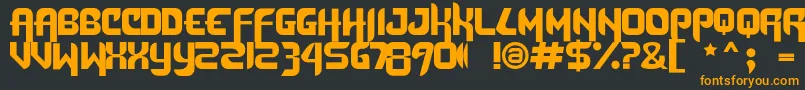 DafunkFree Font – Orange Fonts on Black Background