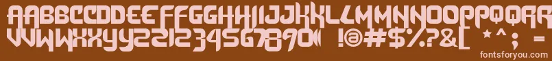 Шрифт DafunkFree – розовые шрифты на коричневом фоне