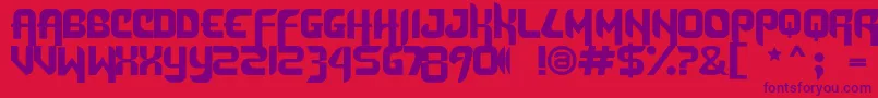 DafunkFree Font – Purple Fonts on Red Background