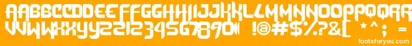 Шрифт DafunkFree – белые шрифты на оранжевом фоне