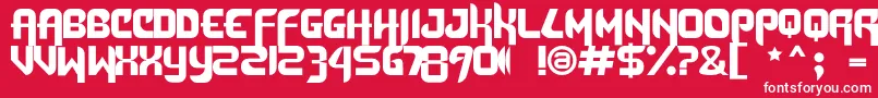 フォントDafunkFree – 赤い背景に白い文字