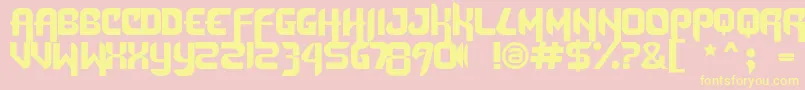 DafunkFree Font – Yellow Fonts on Pink Background