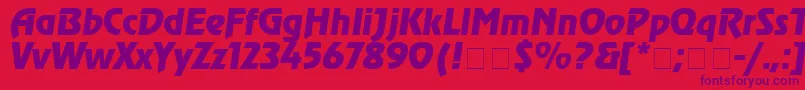 AgrevuecyrItalic Font – Purple Fonts on Red Background