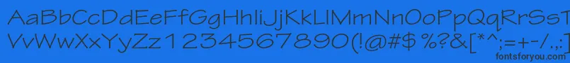 TektonproExt-Schriftart – Schwarze Schriften auf blauem Hintergrund