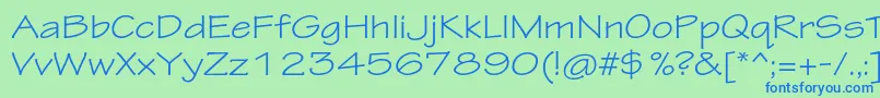 Шрифт TektonproExt – синие шрифты на зелёном фоне