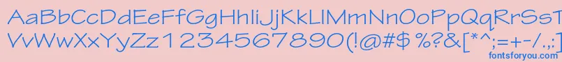 TektonproExt Font – Blue Fonts on Pink Background