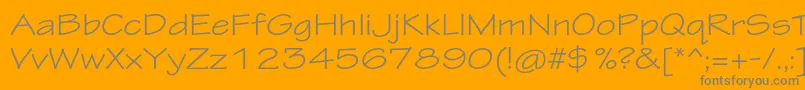 TektonproExt Font – Gray Fonts on Orange Background