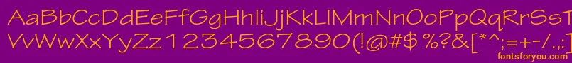 TektonproExt Font – Orange Fonts on Purple Background