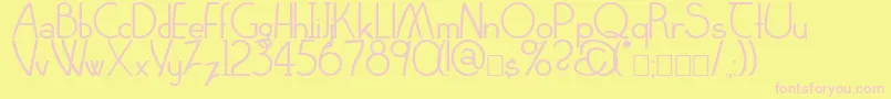 fuente Claritty – Fuentes Rosadas Sobre Fondo Amarillo