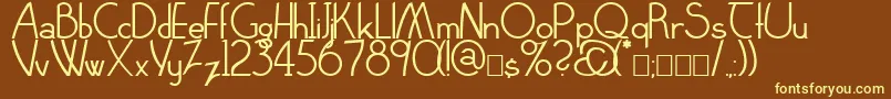 Claritty Font – Yellow Fonts on Brown Background