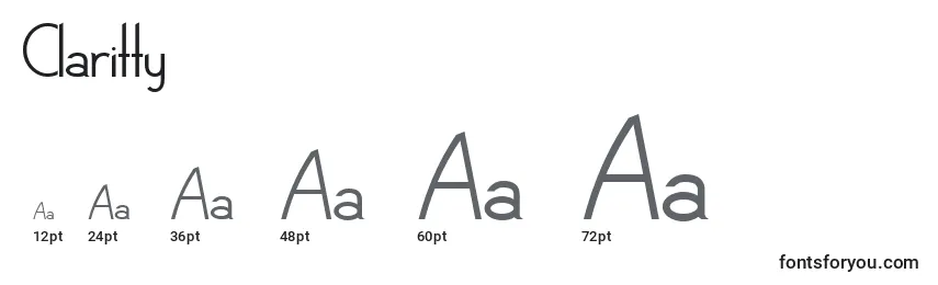 Claritty Font Sizes