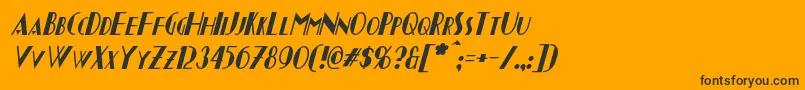 ChapleauItalic-Schriftart – Schwarze Schriften auf orangefarbenem Hintergrund