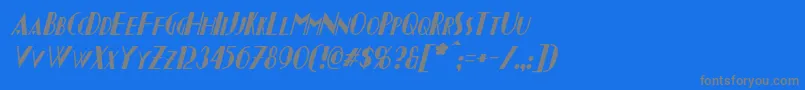 Шрифт ChapleauItalic – серые шрифты на синем фоне