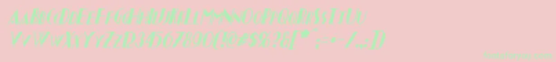 ChapleauItalic-Schriftart – Grüne Schriften auf rosa Hintergrund