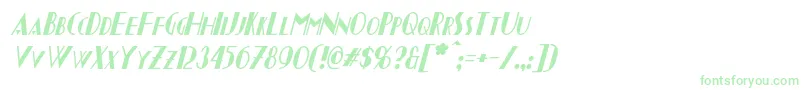 ChapleauItalic Font – Green Fonts on White Background