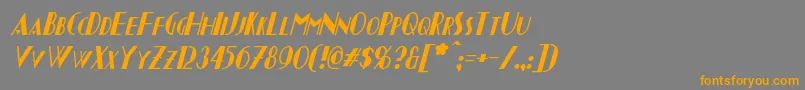 ChapleauItalic Font – Orange Fonts on Gray Background