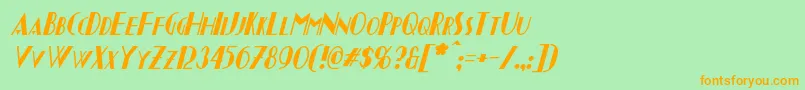 ChapleauItalic Font – Orange Fonts on Green Background