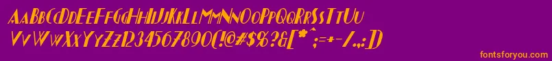 ChapleauItalic Font – Orange Fonts on Purple Background