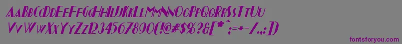ChapleauItalic Font – Purple Fonts on Gray Background