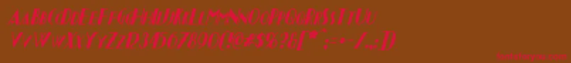 ChapleauItalic Font – Red Fonts on Brown Background