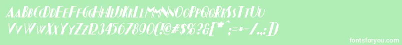 ChapleauItalic Font – White Fonts on Green Background