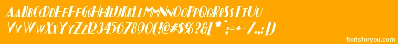 ChapleauItalic Font – White Fonts on Orange Background