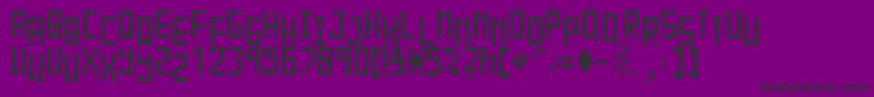 フォントPiksalet – 紫の背景に黒い文字