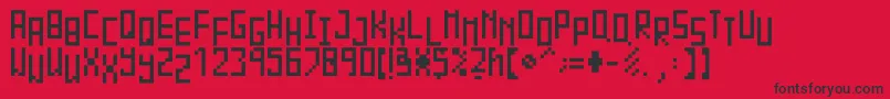 Piksalet Font – Black Fonts on Red Background